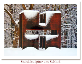 Stahlskulptur am Schlo